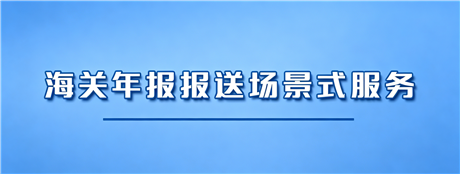 海关年报报送场景式服务